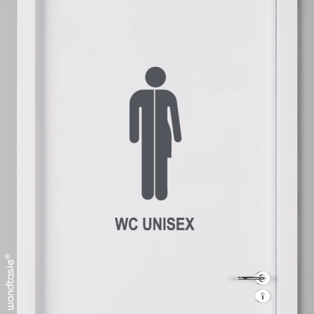 Türaufkleber WC Unisex ,Design Klassik Modern